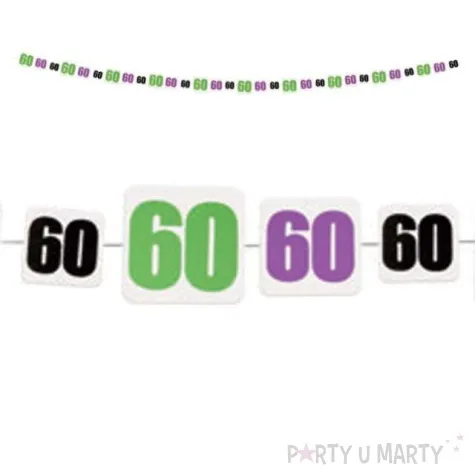 dekoracja strunowa urodziny 60 unique 270 cm