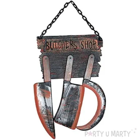 dekoracja styropianowa butcher shop 75 x 35 cm