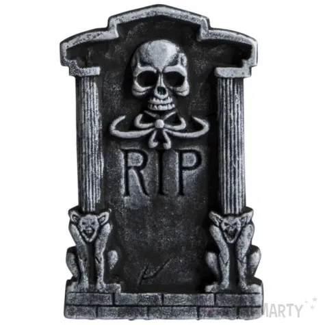 dekoracja styropianowa nagrobek rip czacha carnival 37 cm
