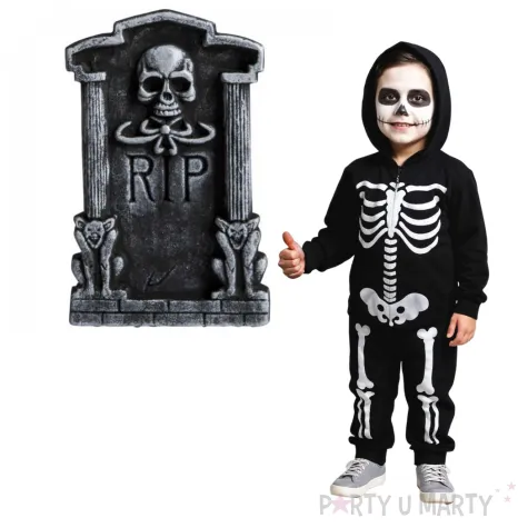 dekoracja styropianowa nagrobek rip czacha carnival 37 cm