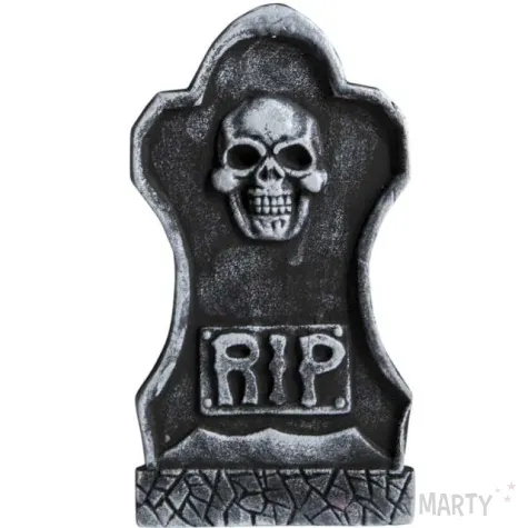 dekoracja styropianowa nagrobek rip i czaszka carnival 40 cm