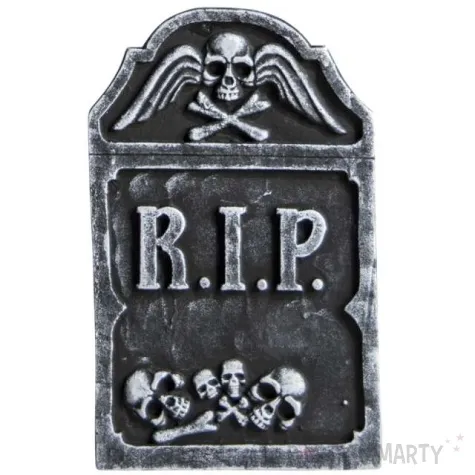dekoracja styropianowa nagrobek rip i kosci carnival 56 cm