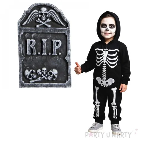 dekoracja styropianowa nagrobek rip i kosci carnival 56 cm