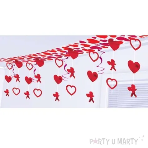 dekoracja sufitowa serduszka 365x30cm 1 szt