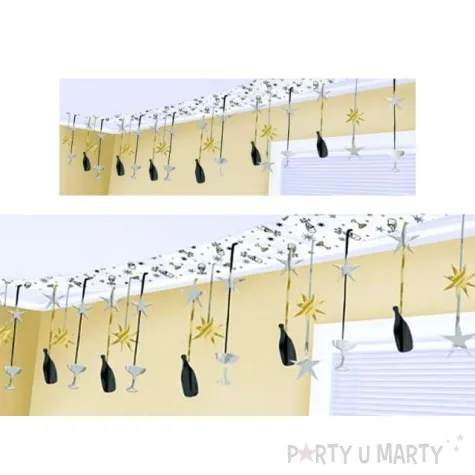 dekoracja sufitowa sylwestrowa 365x30cm 1 szt