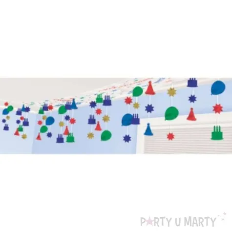 dekoracja sufitowa urodzinowa 365x30cm 1szt