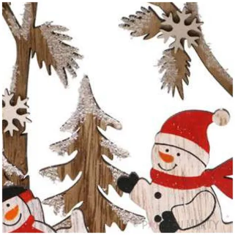 dekoracja swiateczna ramka led drewno guirca 16 cm