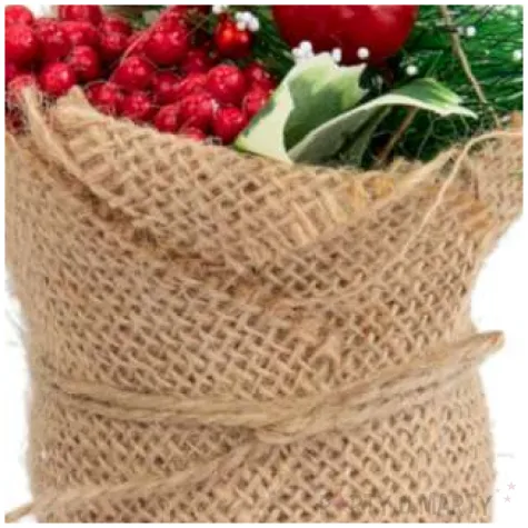 dekoracja swiateczny stroik worek jutowy partypal 12 cm