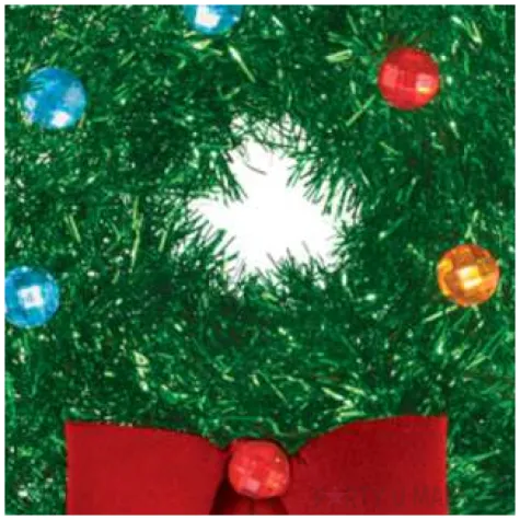 dekoracja swiateczny wieniec z kamykami amscan 15 cm