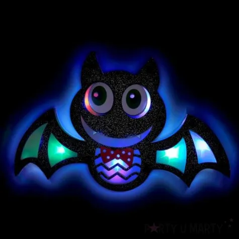 dekoracja swiecacy nietoperz wielokolorowy widmann