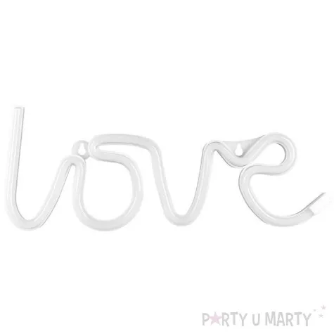 dekoracja swietlna neon love bialy 34 5 cm
