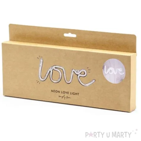 dekoracja swietlna neon love bialy 34 5 cm