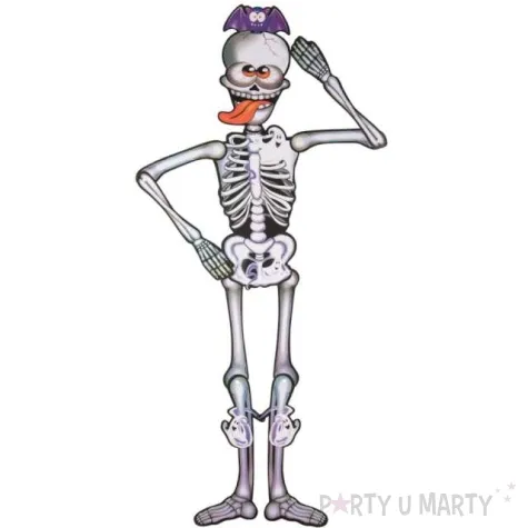 dekoracja szalony szkielet bialy carnival toys 150 cm