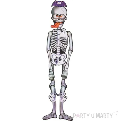 dekoracja szalony szkielet bialy carnival toys 150 cm