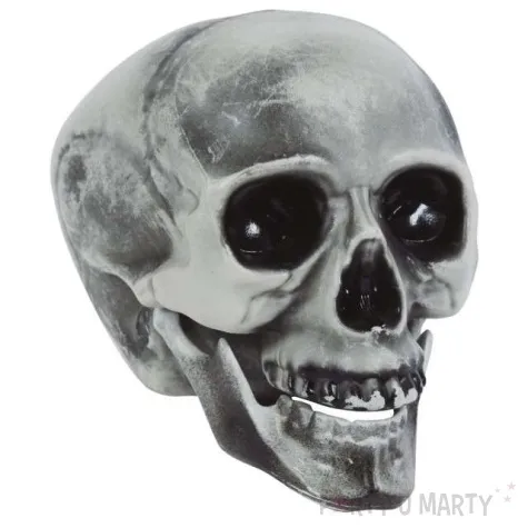 dekoracja szara czaszka guirca 20 cm