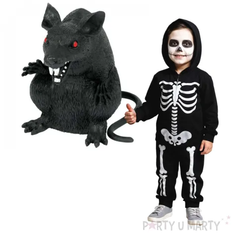 dekoracja szczur drapiezca czarna amscan 23 cm