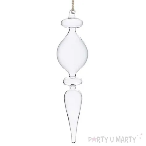 dekoracja szklana sopel dsz1 31 cm