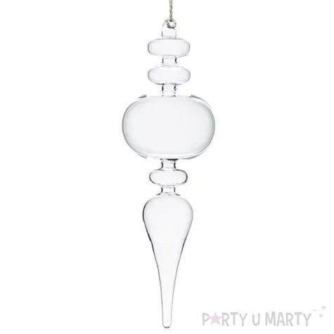 dekoracja szklana sopel dsz2 33 cm