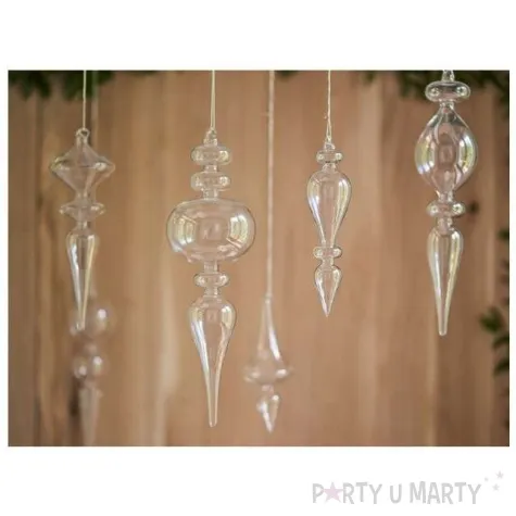 dekoracja szklana sopel dsz4 24 cm