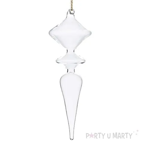 dekoracja szklana sopel dsz4 24 cm
