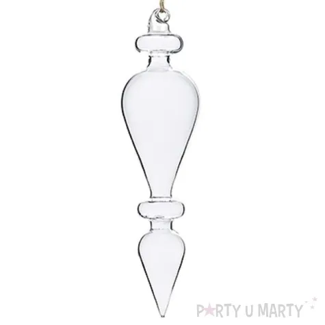 dekoracja szklana sopel dsz5 19 cm