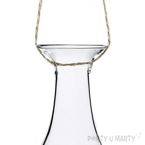 dekoracja szklana wazon wiszacy 15 cm