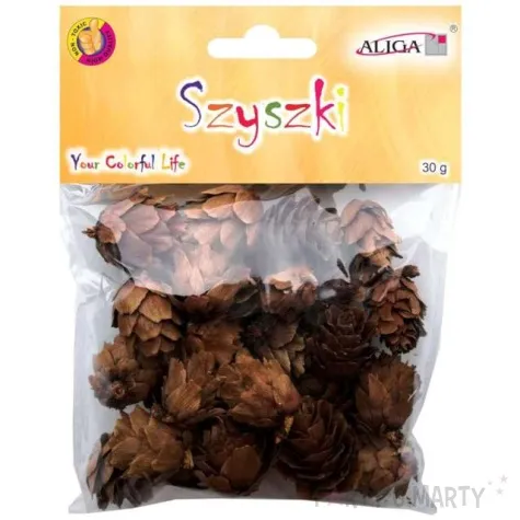 dekoracja szyszki modrzewiowe mini aliga 30 g