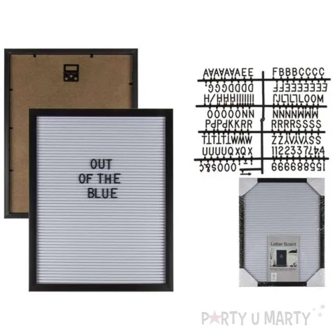 dekoracja tablica z literkami ootb