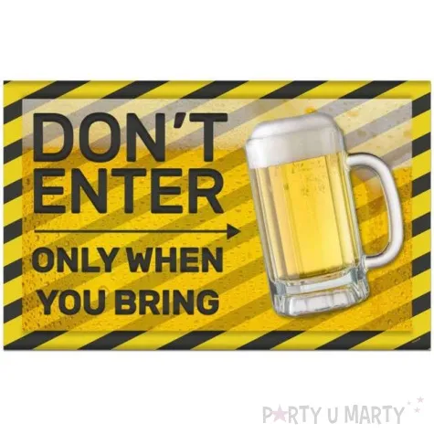 dekoracja tabliczka beer party dont enter folat
