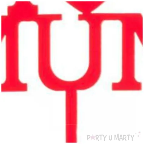 dekoracja topper na dzien matki i love mum czerwony dekora 12 cm