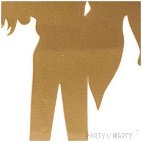 dekoracja topper zakochana para mloda metal zloty dekora 18 cm