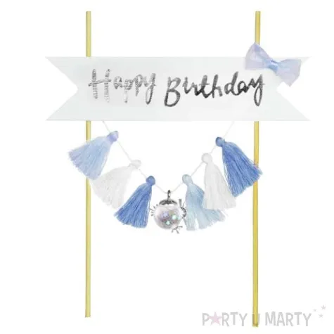 dekoracja tortu happy birthday fredzelki niebieska arpex