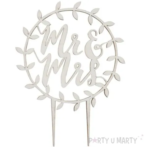 dekoracja tortu mr mrs godan 14 x 20 cm