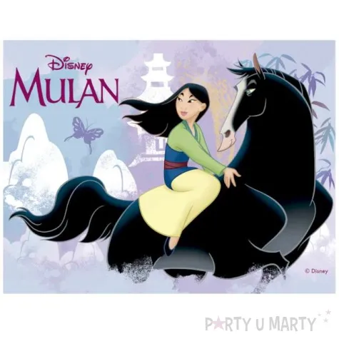 dekoracja tortu oplatek bajkowy mulan 15x21 cm dekora
