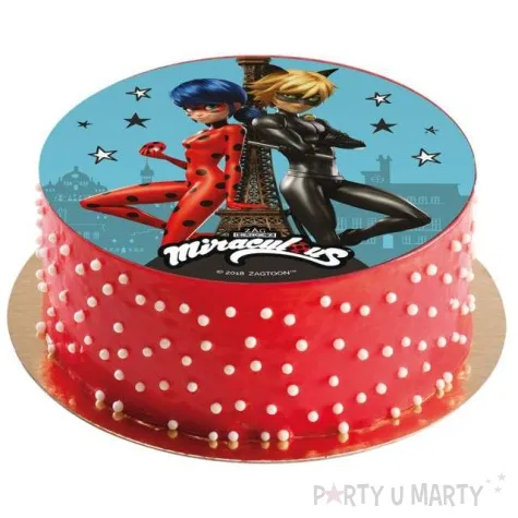 dekoracja tortu oplatek bc biedronka 16 cm dekora