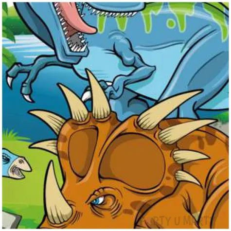 dekoracja tortu oplatek bc dinozaury 20 cm dekora