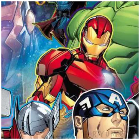 dekoracja tortu oplatek bc druzyna avengers 20 cm dekora