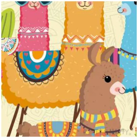 dekoracja tortu oplatek bc lama 20 cm dekora