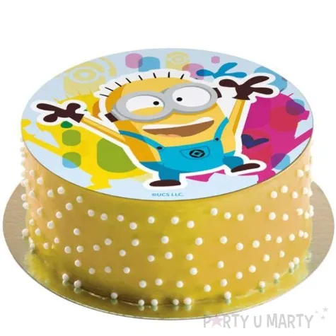 dekoracja tortu oplatek bc minionek dave 20 cm dekora