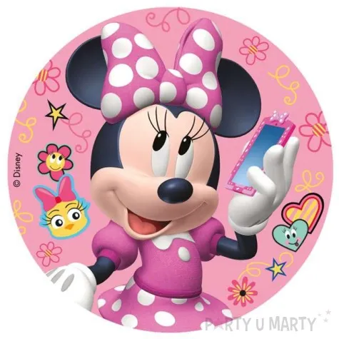 dekoracja tortu oplatek bc myszka minnie 16 cm dekora