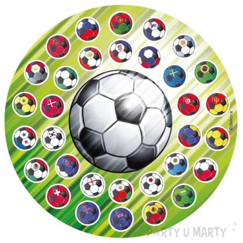 dekoracja tortu oplatek bc pilka nozna 16cm dekora