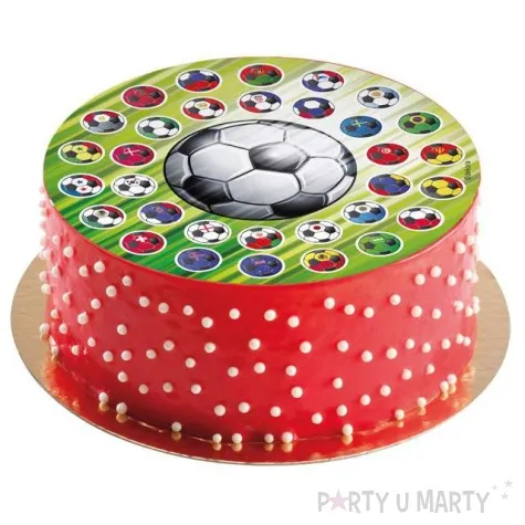 dekoracja tortu oplatek bc pilka nozna 16cm dekora