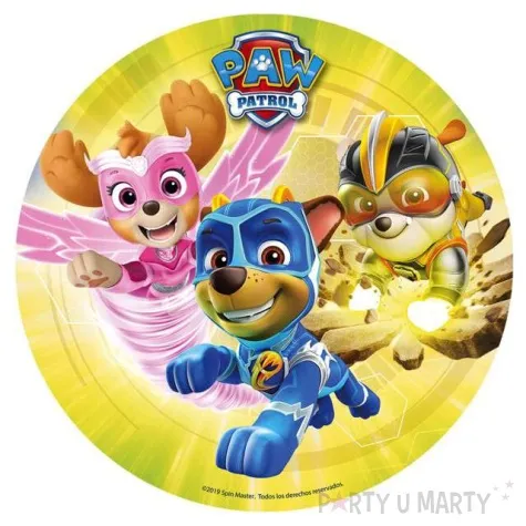 dekoracja tortu oplatek bc psi patrol 20 cm dekora