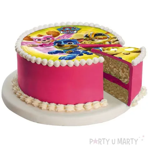 dekoracja tortu oplatek bc psi patrol 20 cm dekora