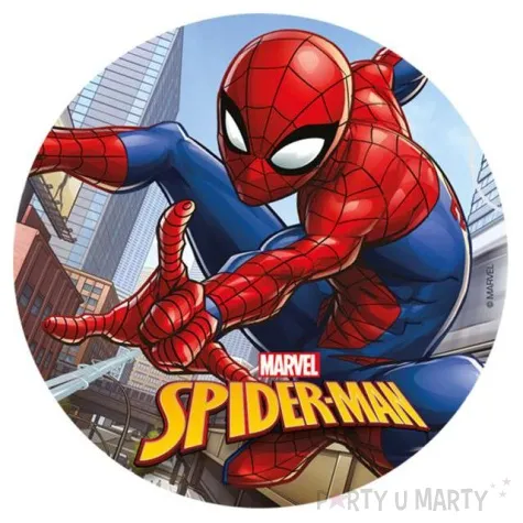 dekoracja tortu oplatek bc spiderman czlowiek pajak 20 cm dekora