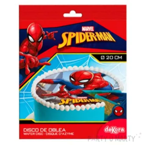 dekoracja tortu oplatek bc spiderman czlowiek pajak 20 cm dekora