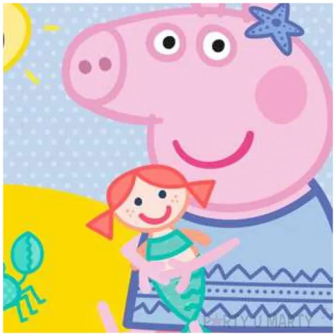 dekoracja tortu oplatek bc swinka peppa 16 cm dekora