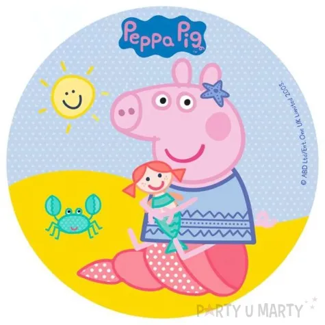 dekoracja tortu oplatek bc swinka peppa 16 cm dekora