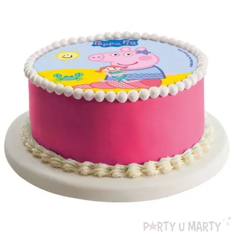 dekoracja tortu oplatek bc swinka peppa 16 cm dekora