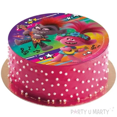 dekoracja tortu oplatek bc trolle 20 cm dekora